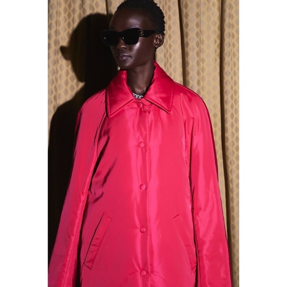 A.L.C. NWT Lincoln Water-Resistant Jacket Pink L Snap Front Designer - Picture 2 of 7